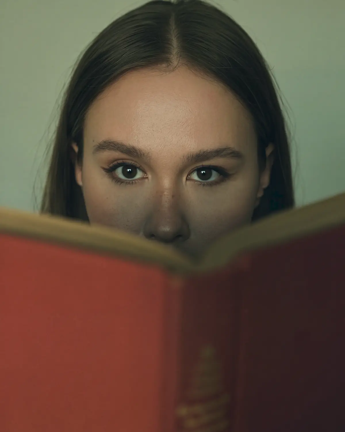 Погляд поверх розгорнутої книги